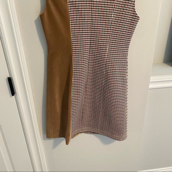 Stella McCartney Brown Plaid Velvet Bustier Mini Dress 42 Small - Picture 11 of 16